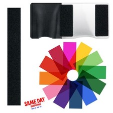 10pcs Camera Flash Gels Transparent Color Correction Balance Lighting Filter Kit