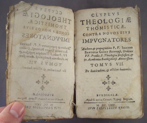 J.B GONET / CLYPEUS THEOLOGIAE THOMISTICAE CONTRA NOVO... T7 / IN-18 VELIN 1664 - Bild 4 von 12