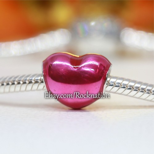 Authentic Pandora Metallic Pink Heart 