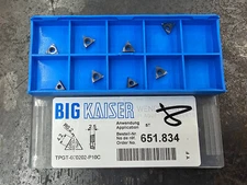 Qty 8 BIG Kaiser Daishowa TPGT 070202 651.834 P10C Grade Carbide Inserts