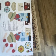 Sunny Boy Sam Sewing Fabric Panel Make Benartex Garden Doll Cotton Screen Print