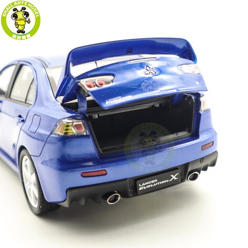 1/18 Mitsubishi Lancer EVO X 10 Blue Carbon Hood Diecast Model Car - Picture 14 of 17