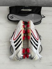 Adidas Predator Powerswerve FG White Retro Football Soccer Cleats US10 UK9 1/2