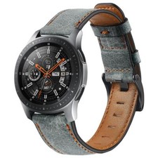 22mm For Samsung Galaxy Watch 3 Gear S3 45/46mm Genuine Leather Wrist Band Strap
