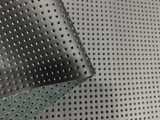 ORIG. Automobil Leder Echt Leder Haut Rindleder SCHWARZ NAPPA Kasten Perforiert!