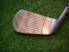 Vintage Antique  MASHIE JIGGER Waffle Face Maxwell Hosel Patent Wood shaft