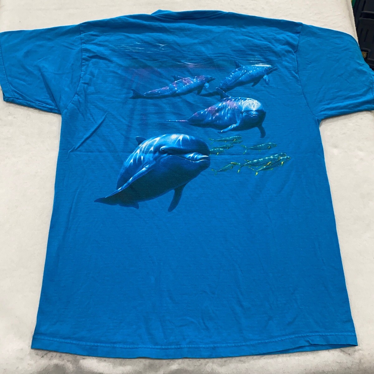 vintage 90s DOLPHIN DOUBLE-SIDED T-Shirt LARGE/XL nature montreal
