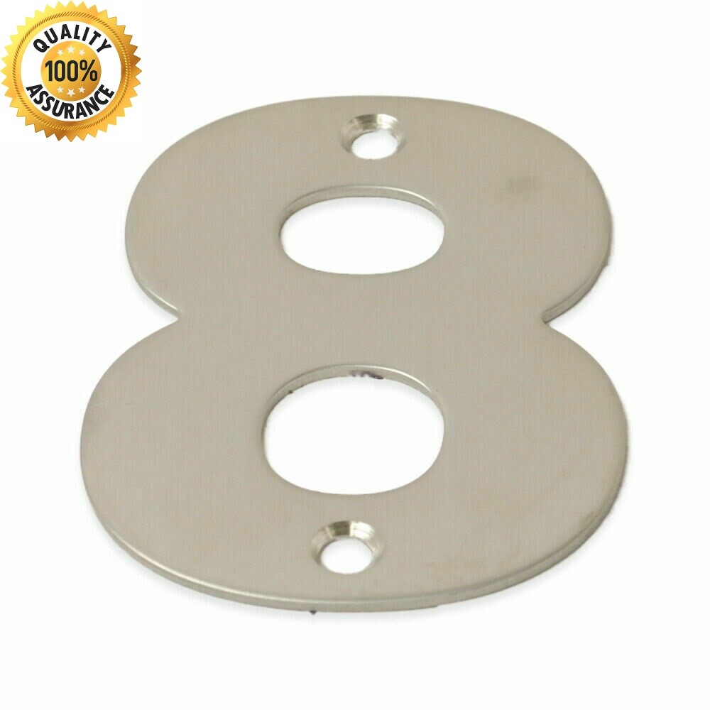 Large Stainless Steel Door Numbers 75mm 3" 150mm 6" Modern House Metal
