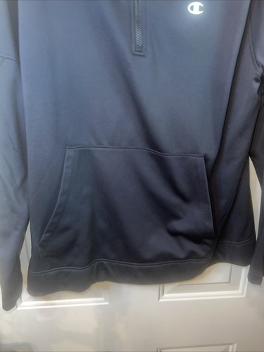 CHAMPION ELITE Men's Hoodie Black Half Zip Track Jacket Size XL 3M Reflective - Picture 4 of 7