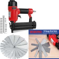WORKPRO 18-Gauge Pneumatic Brad Nailer/6000 Count Universal Brad Nails New