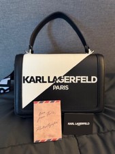 NEW KARL LAGERFELD PARIS Simone Crossbody Flap Bag With Magnetic Closure.
