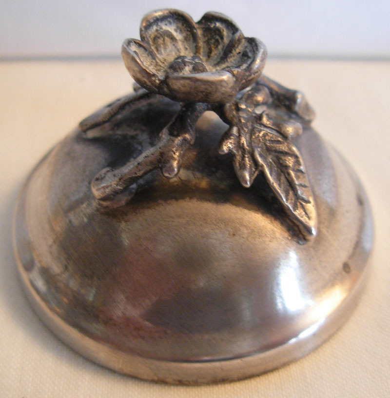 VINTAGE HAZORFIM ISRAEL 800 GILT SILVER SMALL LIDDED BOX - 66