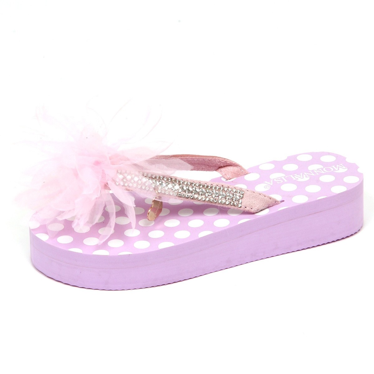 E8630 infradito bimba girl MONNALISA scarpe rubber/tissue pink