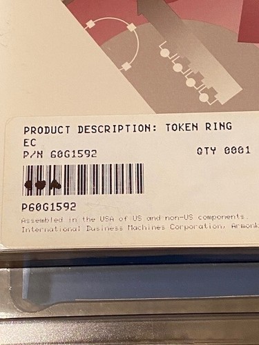 IBM 16/4 Token Ring Auto LANStreamer/A MCA32 Adapter 60G1592 NOS - Picture 5 of 6