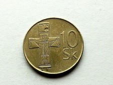 SLOWAKEI  10 Kronen 1995 Münze  "h"