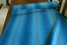 4,20 m Dekostoff blau gestreift transparent Vorhangstoff Gardinen Stoff Reststüc