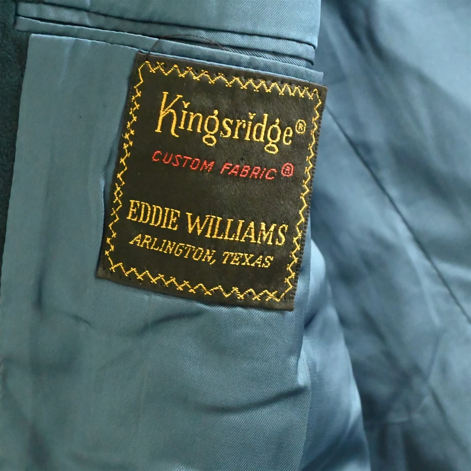 Abrigo Blazer Traje Chaqueta De Colección Años 60 Para Hombres 44R Azul Marino Gamuza Hecho en EE. UU. Foto 4 de 4