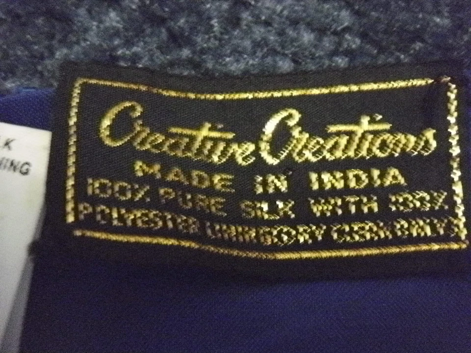 Creature Creations Vtg.Jacket Women Blue GreenSilk Sequin Beads Open Long Sleeve - Image 2 of 4