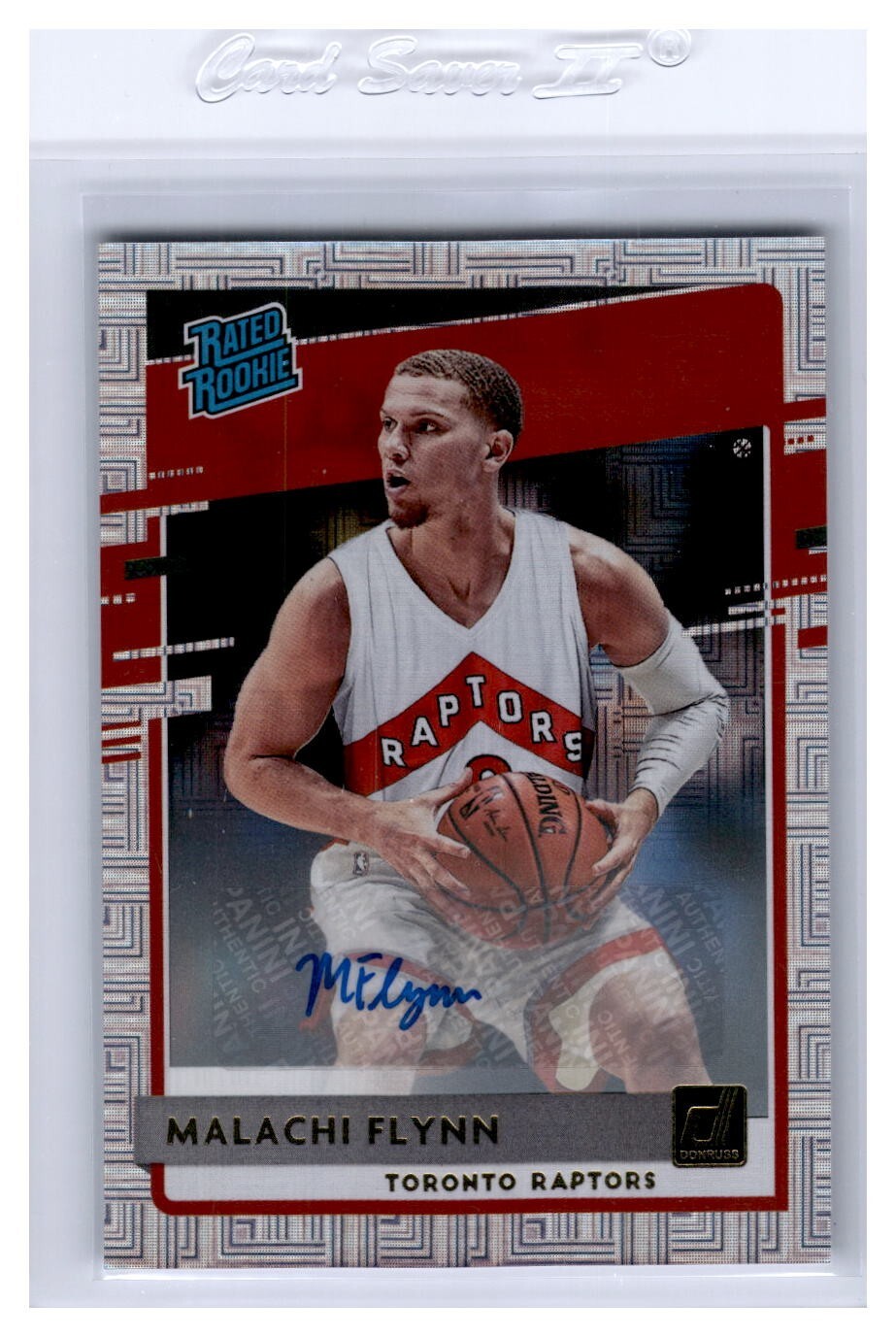 2020-21 Panini Donruss Rated Rookie Malachi Flynn Auto #215 Choice - Raptors