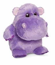 Aurora World Hunk of Love Hippo Plush Purple Small 10" Stuffed Plush New 07755
