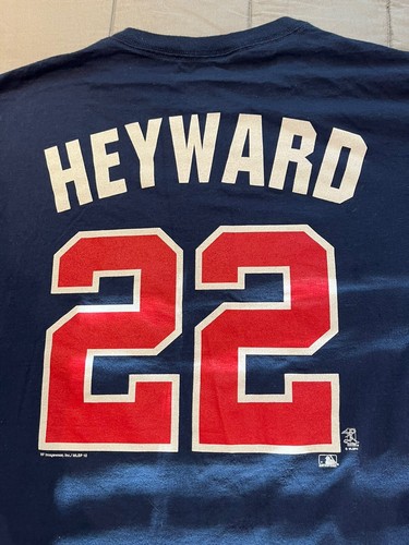 MLB men's XL double-sided navy t shirt Atlanta Braves #22 Jason Hayward - Picture 8 of 8