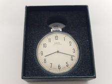 Vintage 1970  Oris Anti-Shock  Chrome 48mm  Pocket Watch  Gift  Box