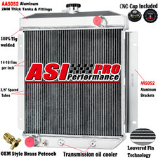 3-Row Aluminum Radiator Fits 1954 1955 1956 Ford Cars V8 Engine AT