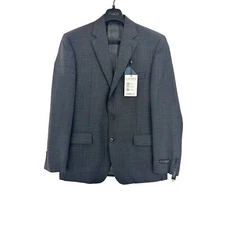 Lauren Ralph Lauren Classic-Fit Ultraflex Suit Jacket Grey/Blue Plaid 40R NWT