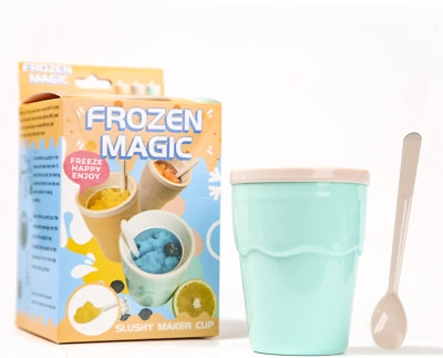 Slushie Maker Cup for Kids and Adults   Premium Slushy Cup Kitchen Set with Spoo