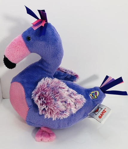 GANZ Webkinz 8" Plush Plumfadoodle Flamingo Purple HM662 Stuffed NO CODE-PB2 - Picture 2 of 11
