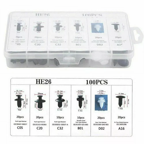 For Hyundai 6 Sizes Fixing Fastener Bumper Fender Liner Push Type Retainer Clips - Picture 6 of 16