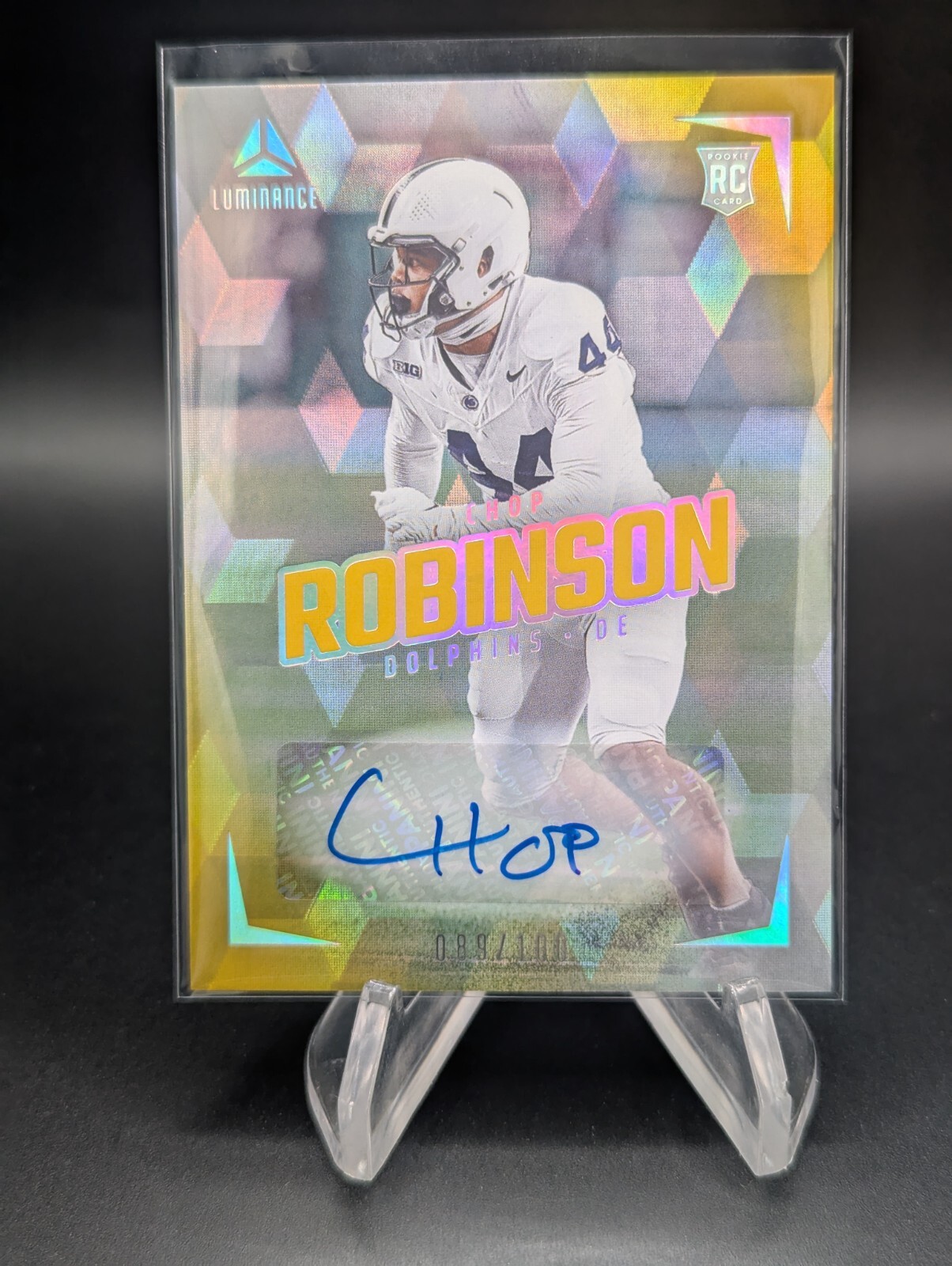 2024 Panini Luminance Chop Robinson Gold Auto /100  #128 Rookie Auto RC