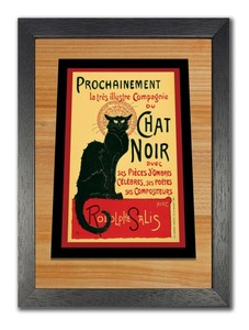 Le Chat Noir Vintage Francese Black Cat Retro Stampa Bohemien Montmartre Poster Ebay