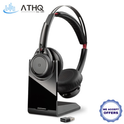 Plantronics B825 Voyager Focus UC Bluetooth USB Microphone Headset with a Stand