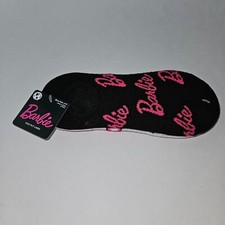 NEW 3 Pairs Barbie Stay Put Liner Socks Women's Shoe Size 4-10 Lot Pink Black