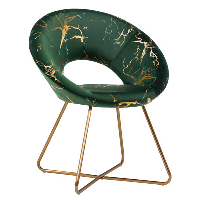Duhome Accent Chair Velvet Vanity Chair Mid-Back for Living Room Bedroom 1 Pcs