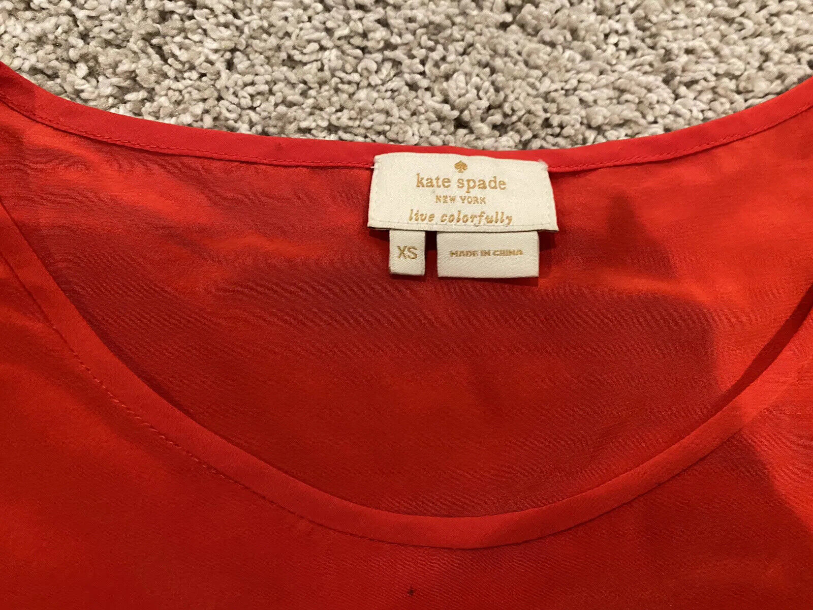 Kate Spade Orange Silk Shirt - Size XS - Wear Und… - image 3