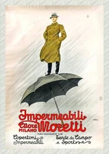8677.Decoration Poster.Home Room wall art design.Moretti Italian raincoats ad