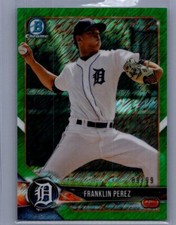 2018 Bowman Chrome #BCP185 Franklin Perez Prospects Green Shimmer Refractor #/99
