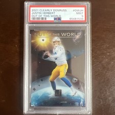 2021 Clearly Donruss  Justin Herbert Out of This World PSA 9