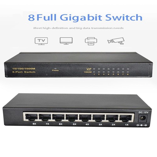 Gigabit Smart Ethernet Network Desktop Router Switch 8-port 10/100/1000mbps - Picture 2 of 9
