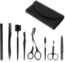 Eyebrow Kit, 8 in 1 Eyebrow Grooming Kit with Eyebrow Scissors Trimmer Tweezer S