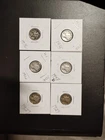 Six Mercury Dimes From The 1920s And 1930s
