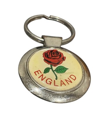 England Schlüsselanhänger - Rote Rose Emblem - Metall Souvenir 