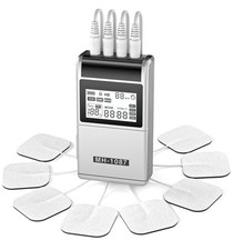 TENS EMS Muscle Stimulator Unit, FDA Cleared 48 Modes 4 Outputs with 16 Elect...
