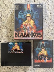 NEO GEO SNK NAM-1975 Authentic AES USA COMPLETE CIB CART MANUAL CASE US SELLER!