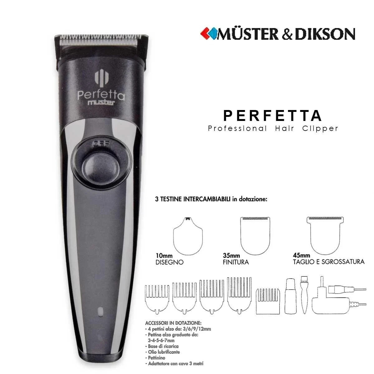 MUSTER HAIR CLIPPER PERFETTA