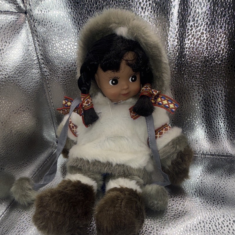 ACES Designed in Alaska Plush Doll Faux Fur Parka Fur-Trim Hood Braids 13-1137