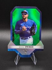 2021 Chrome Ben Baller Diamond Die Cuts Green Refractor #BD9 George Springer /99