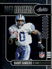 2019 Absolute Football Barry Sanders NFL Icons Foil Card #9